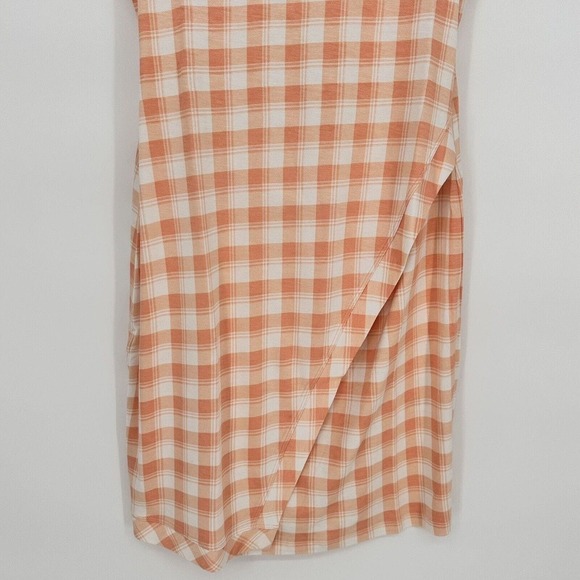 NWT 41Hawthorn Women Orange Casual Dress‎ Medium Plaid - Picture 2 of 9